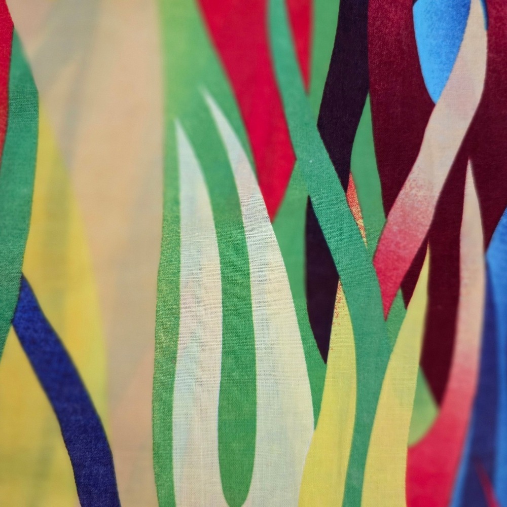 Abstract Flame Fabric Multi Color Psychedelic Print 42in x 1yd
